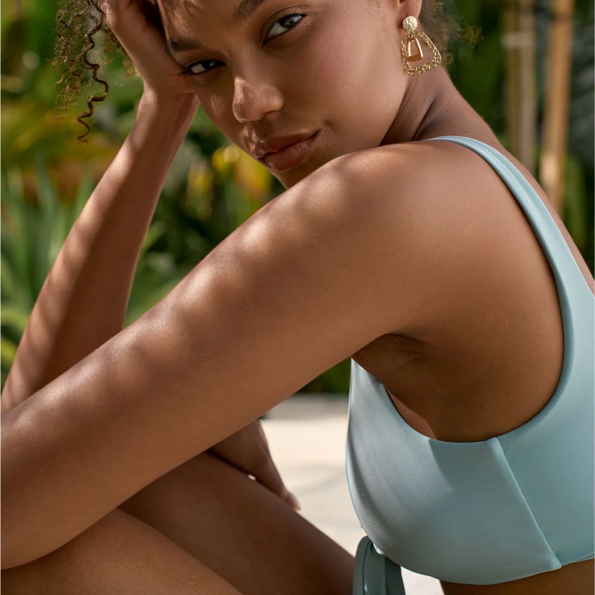 Ava Lift Up Bikini - Top and Bottom - Blue - Image 4